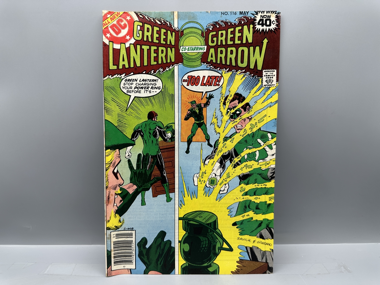 1979 DC Comics Green Lantern #116 - First Guy Gardner as Green Lantern - Alex Saviuk and Dick Giordano art