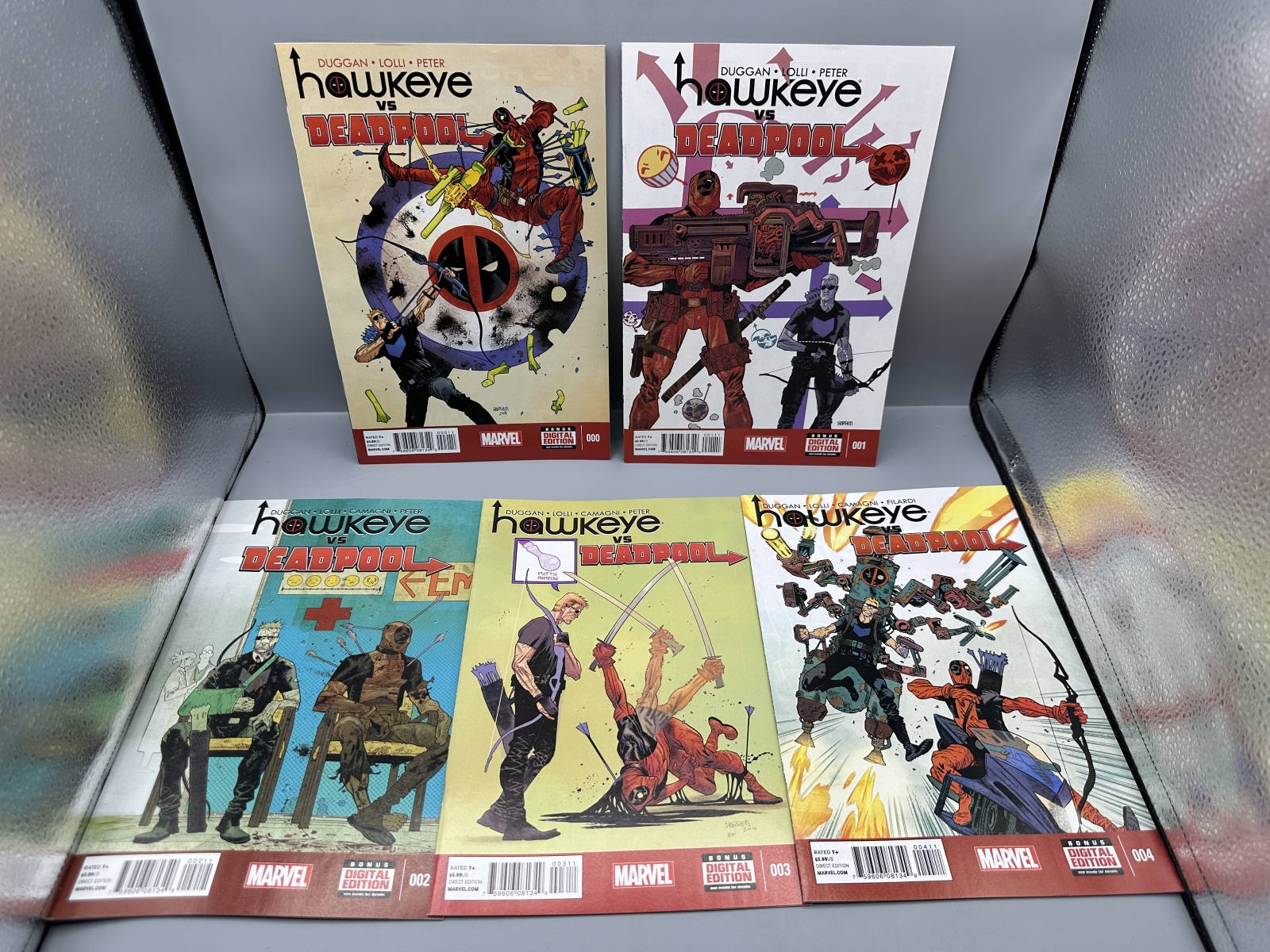 Marvel Comics Hawkeye vs. Deadpool #0-4 (2014-2015) - Complete 5-issue miniseries - James Harren covers