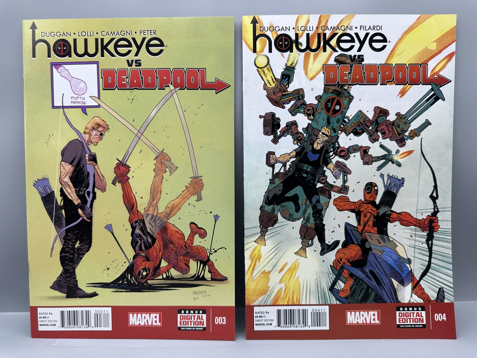 Marvel Comics Hawkeye vs. Deadpool #0-4 (2014-2015) - Complete 5-issue miniseries - James Harren covers