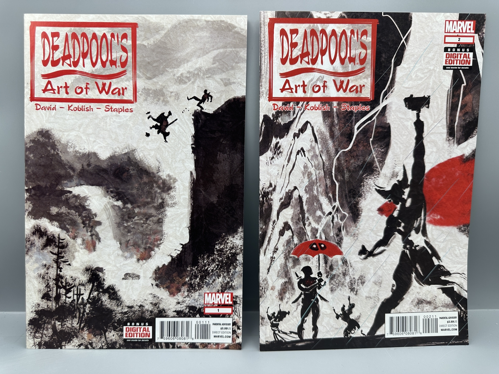 Marvel Comics Deadpool's Art of War #1-4 (2014-2015) - Complete Limited Series - Scott Koblish sumi-e style covers
