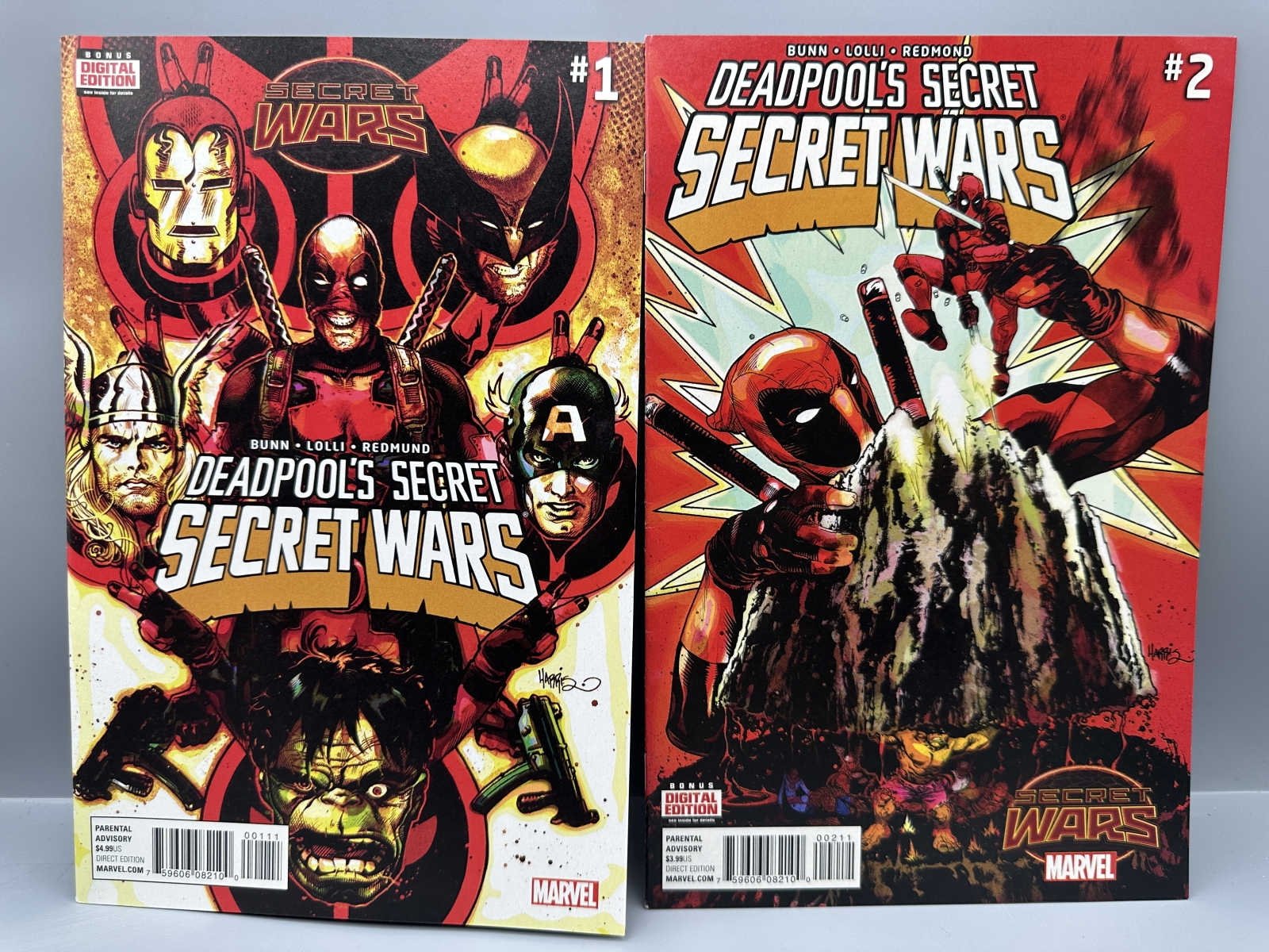 Marvel Comics Deadpool's Secret Secret Wars #1, 2, 3 & 4 (2015) - Complete 4-issue limited series - Homage covers by Tony Harris