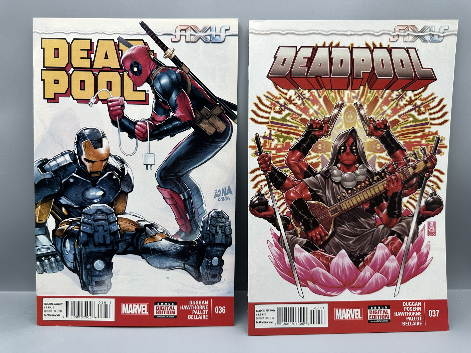 Marvel Comics Deadpool #35, 36, 37, 38 & 39 (2014-2015) - AXIS crossover tie-ins - Zenpool appearance - Mark Brooks and David Nakayama cover