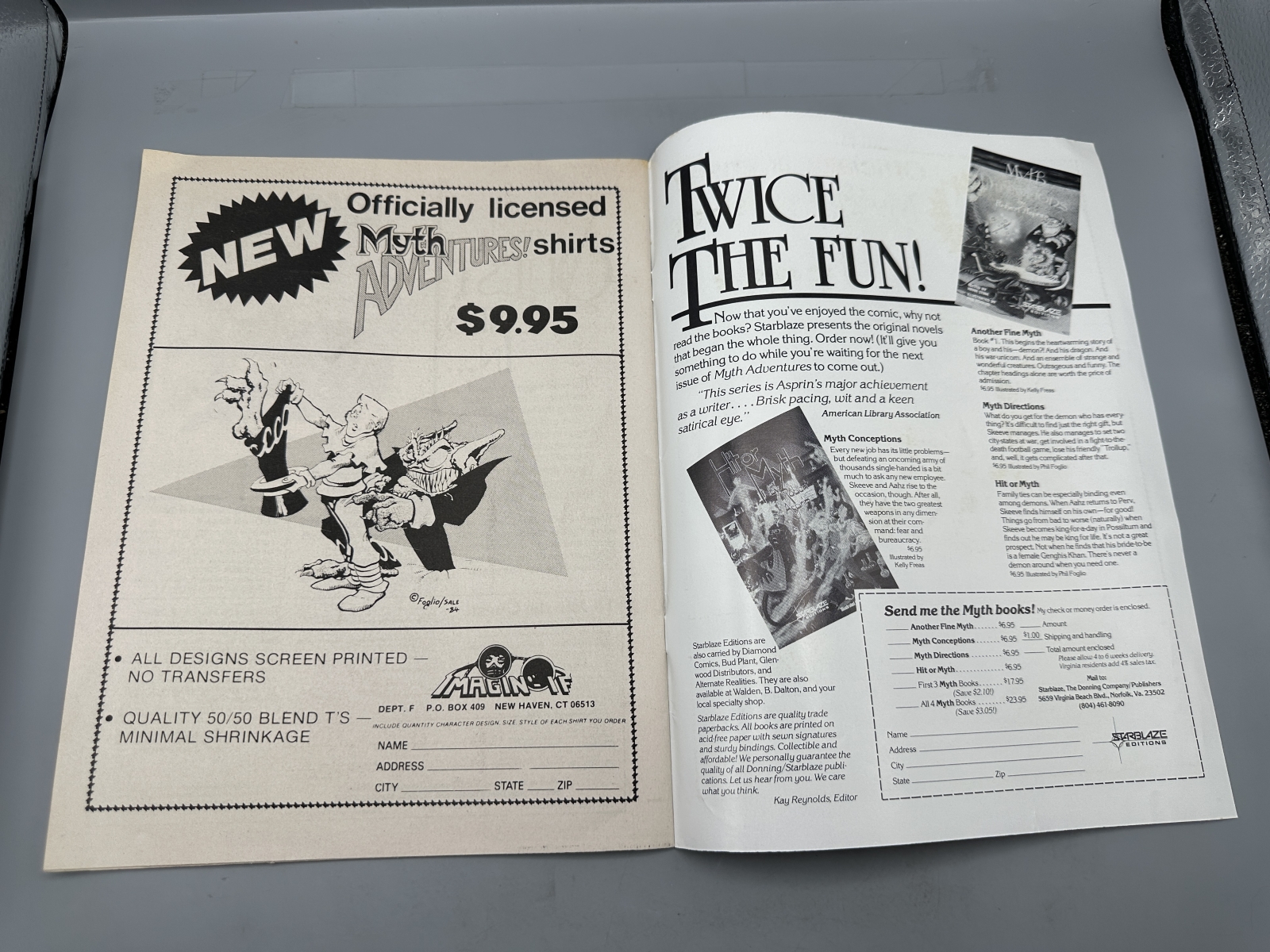 1984 WaRP Graphics and Airship Entertainment Myth Adventures! #3 & 2007 Collected Edition - Phil Foglio and Tim Sale art