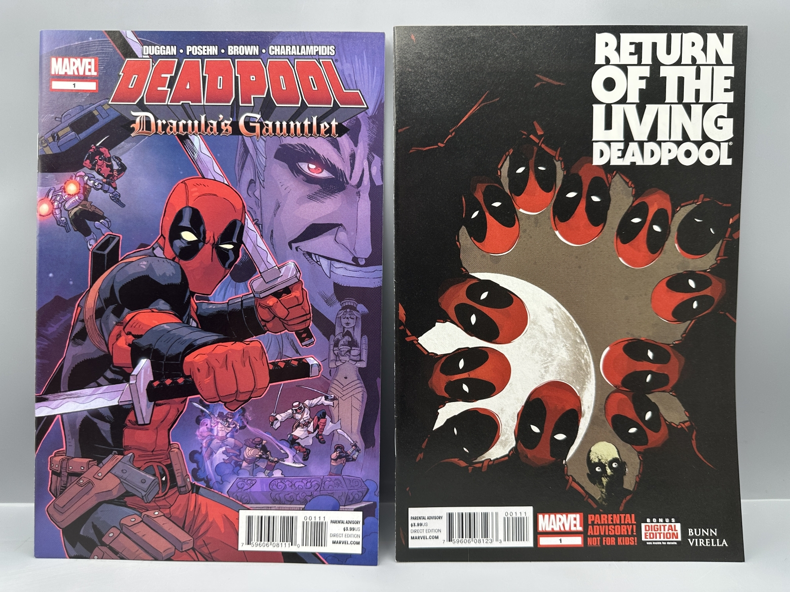 Marvel Comics Deadpool: Dracula's Gauntlet #1, Return of the Living Deadpool #1, Deadpool vs. X-Force #1 & #3 (2014-2015) - Three #1 issues