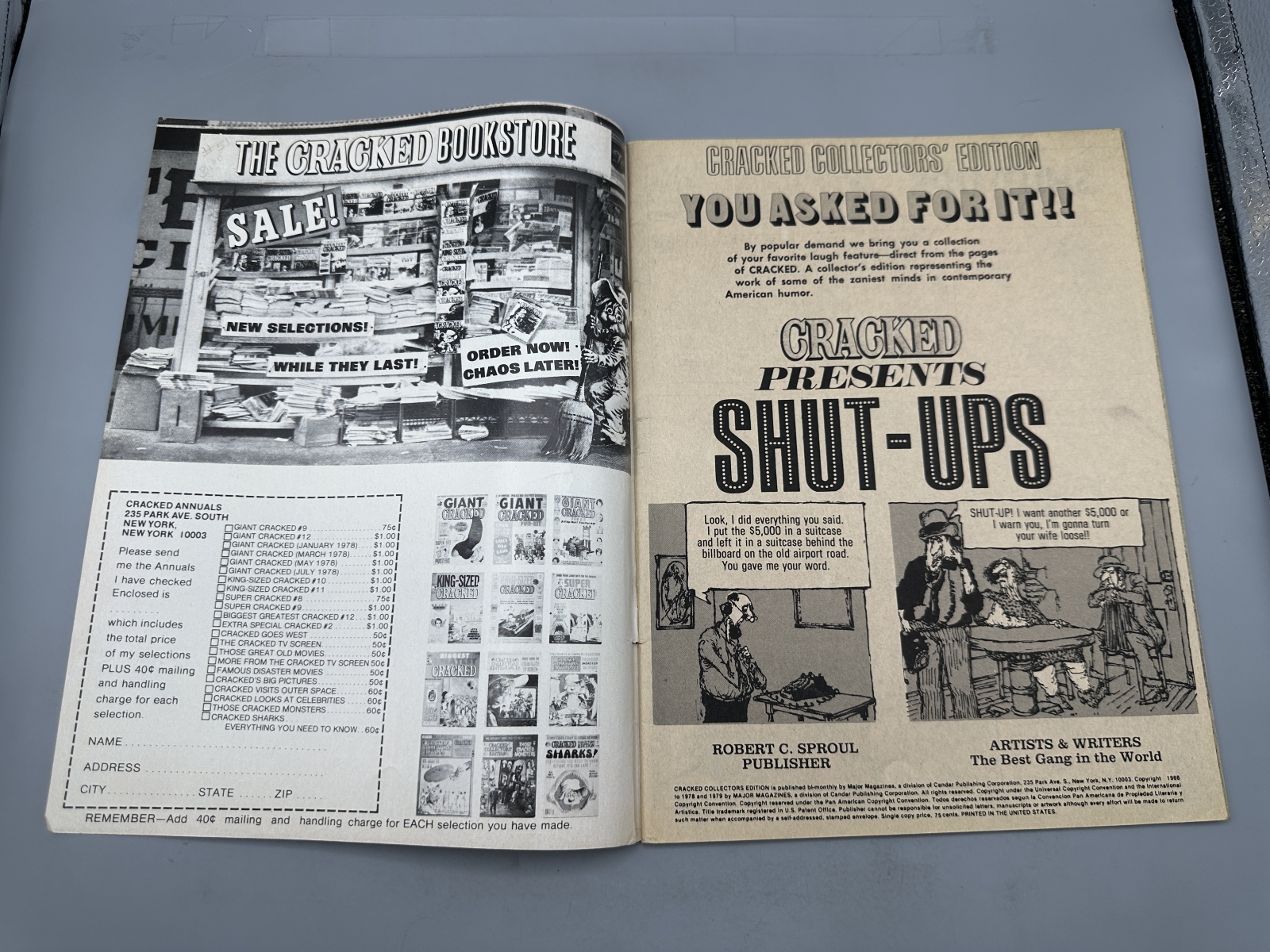 (3) Major Magazines and Globe Communications Cracked Collectors' Edition - John Severin cover art