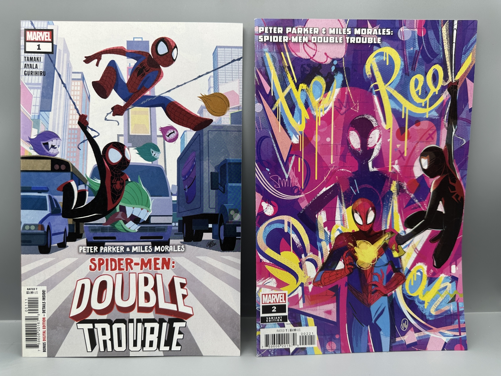 Marvel Comics Peter Parker & Miles Morales: Spider-Men Double Trouble #1, #2 (x2) & #3 (2023)