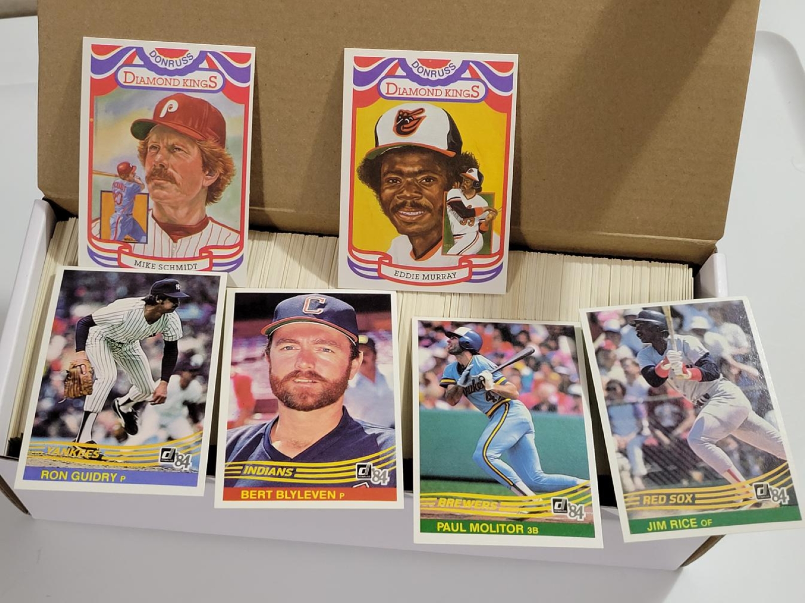 Box of 1984 Donruss Baseball Cards