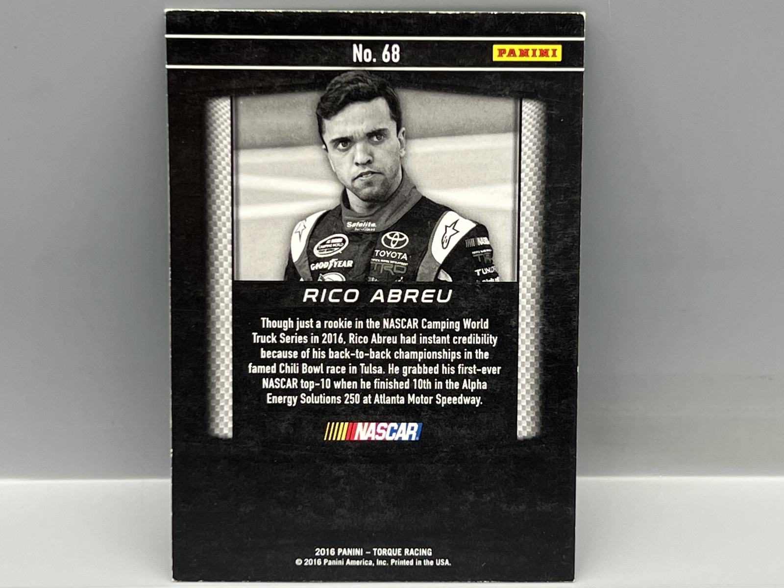 2016 Panini Torque Racing Rico Abreu RC In Person Auto - No COA