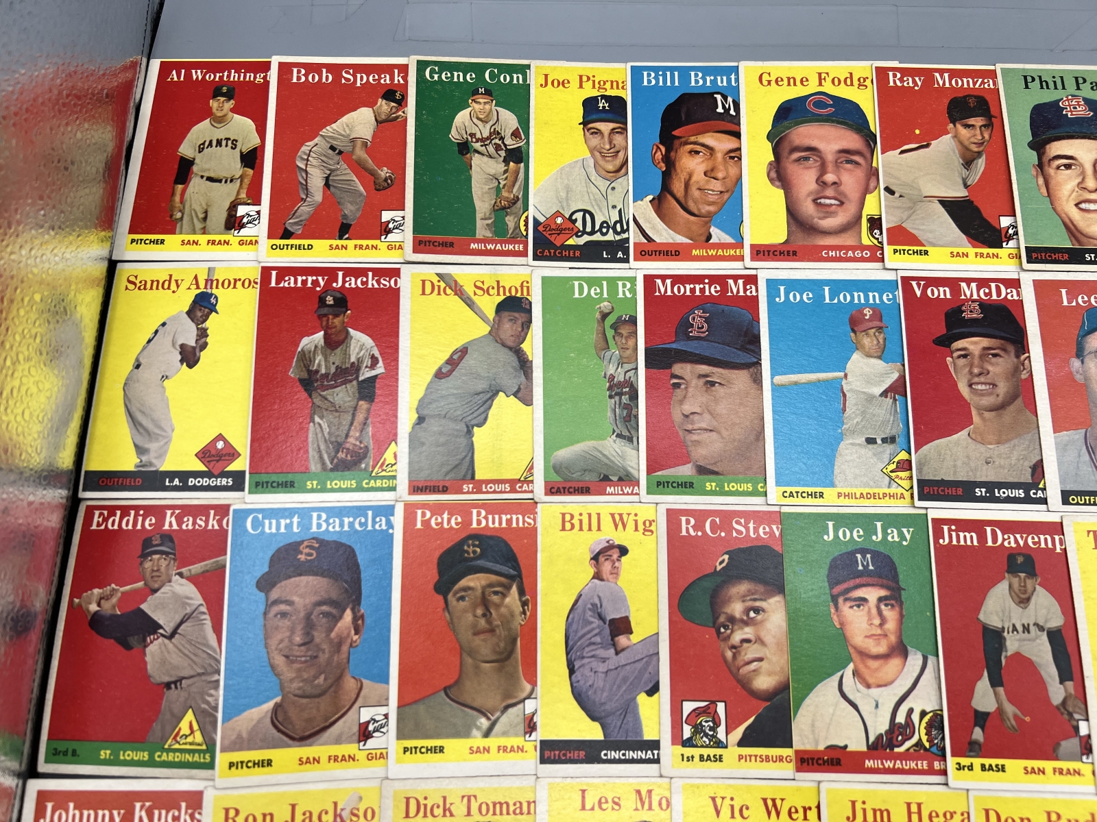 (50) 1958 Topps Baseball Cards - Varying Conditions