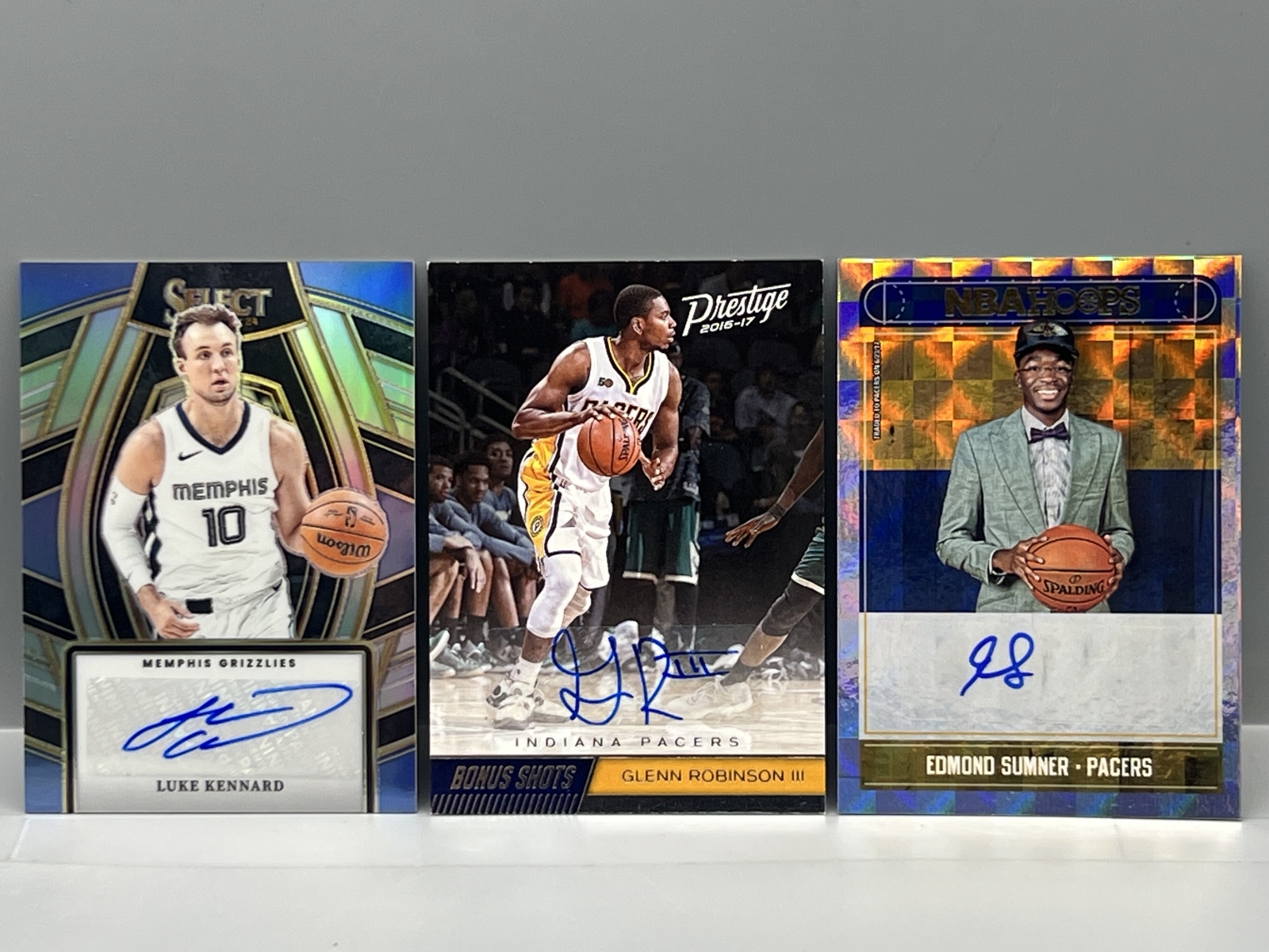 (3) Indiana Pacers Basketball Player Pack Pulled Auto Cards