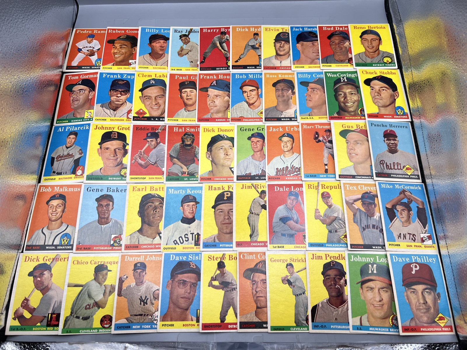 (50) 1958 Topps Baseball Cards - Varying Conditions