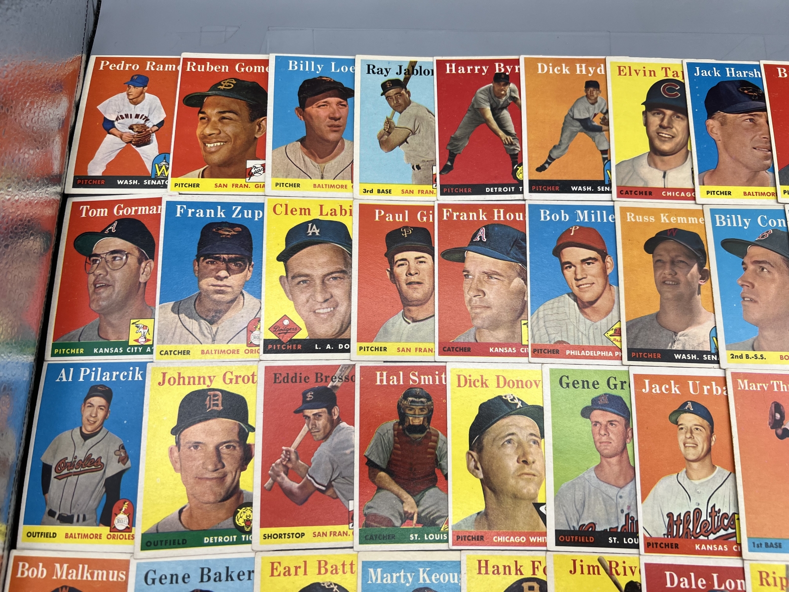 (50) 1958 Topps Baseball Cards - Varying Conditions