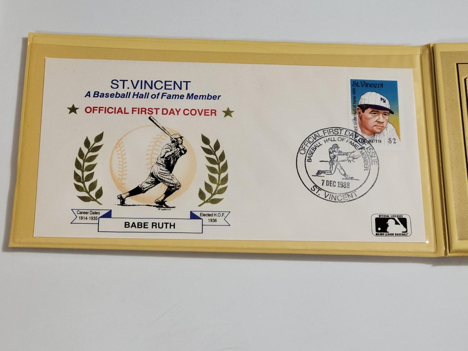(3) St. Vincent Baseball Hall of Fame First Day Covers