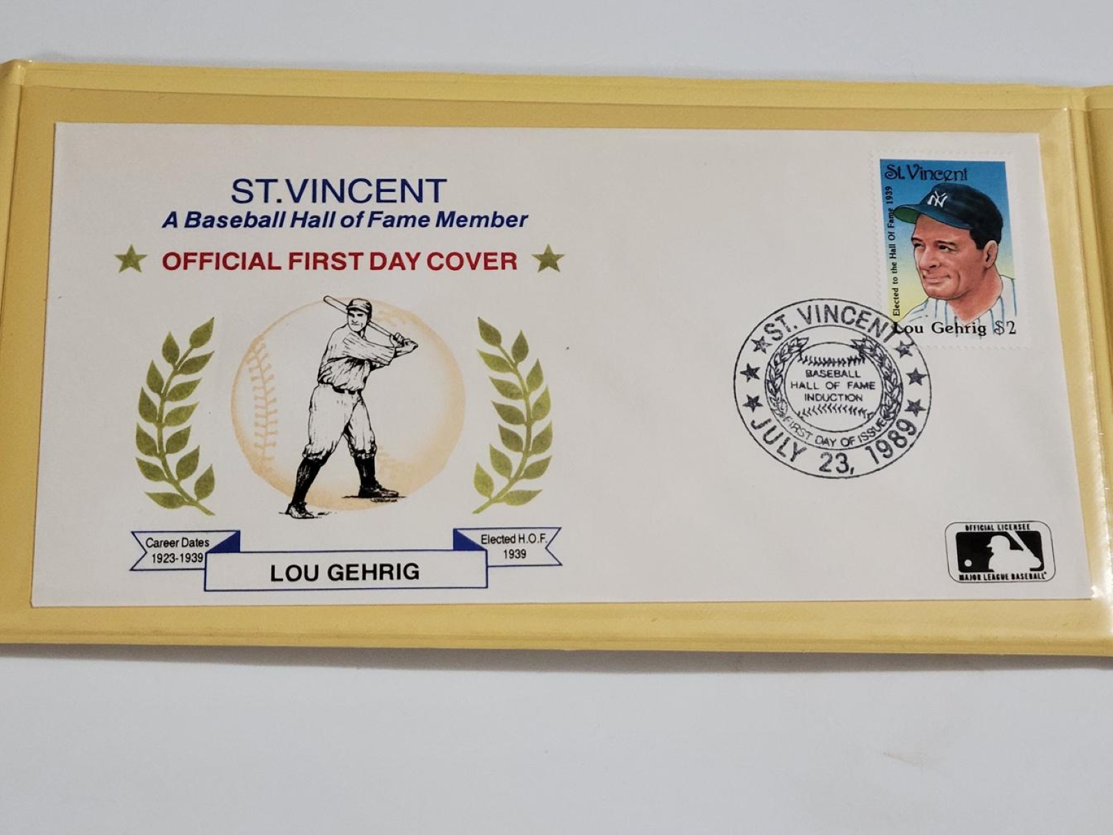 (3) St. Vincent Baseball Hall of Fame First Day Covers