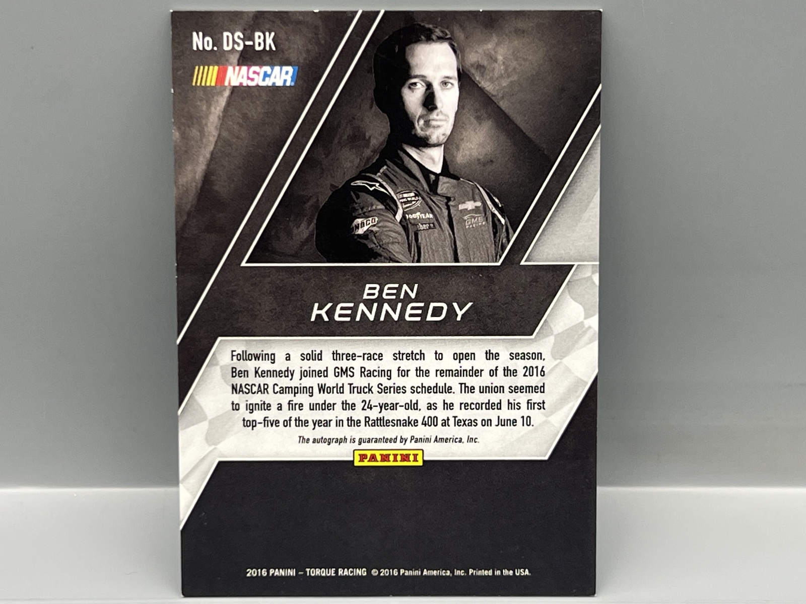 2016 Panini Torque Racing Ken Kennedy Driver Scripts Auto #/99