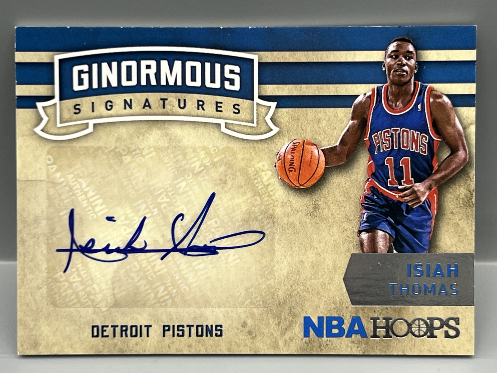 2015-16 Panini Hoops Isiah Thomas Ginormous Signatures Auto