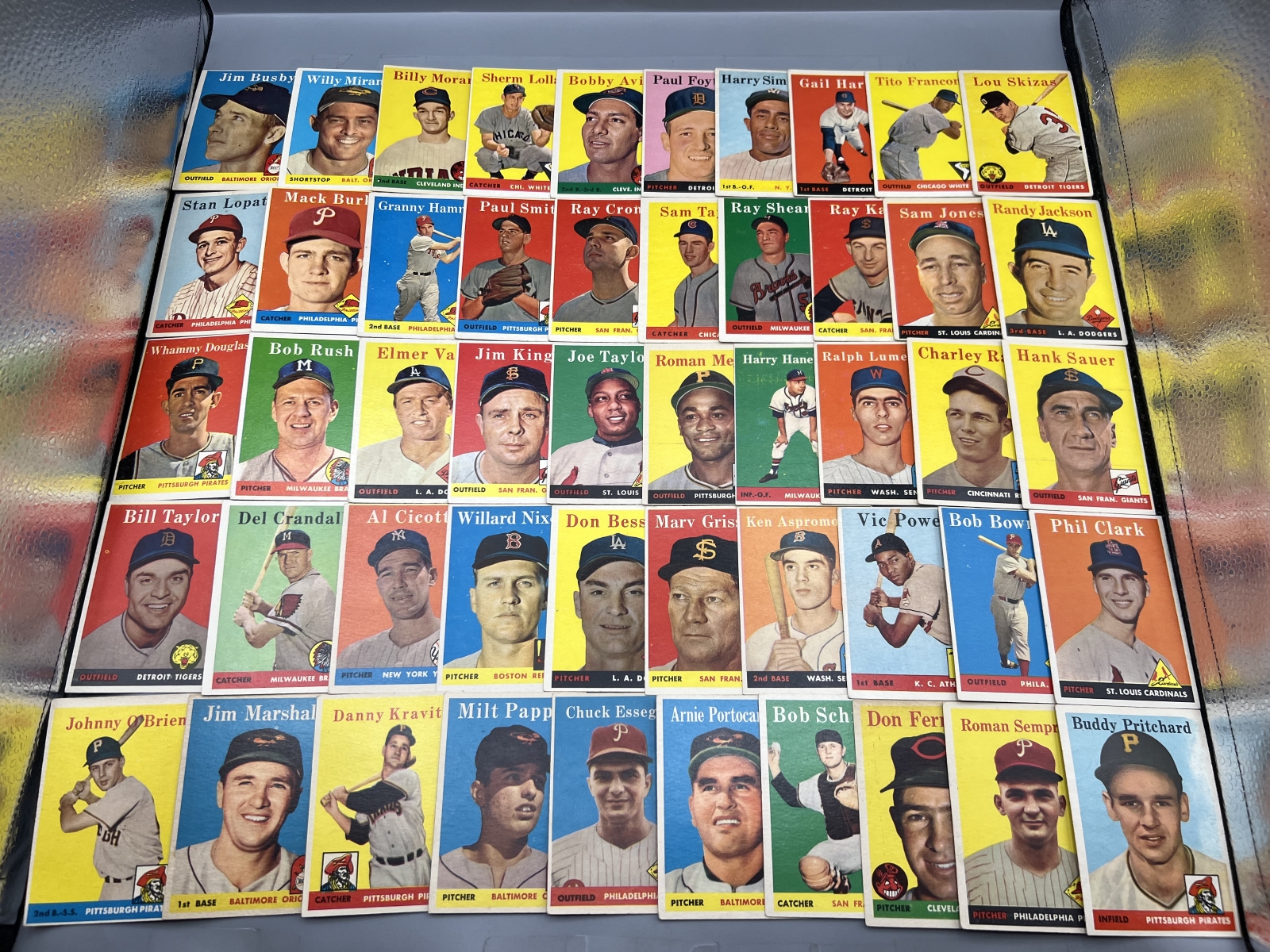 (50) 1958 Topps Baseball Cards - Varying Conditions