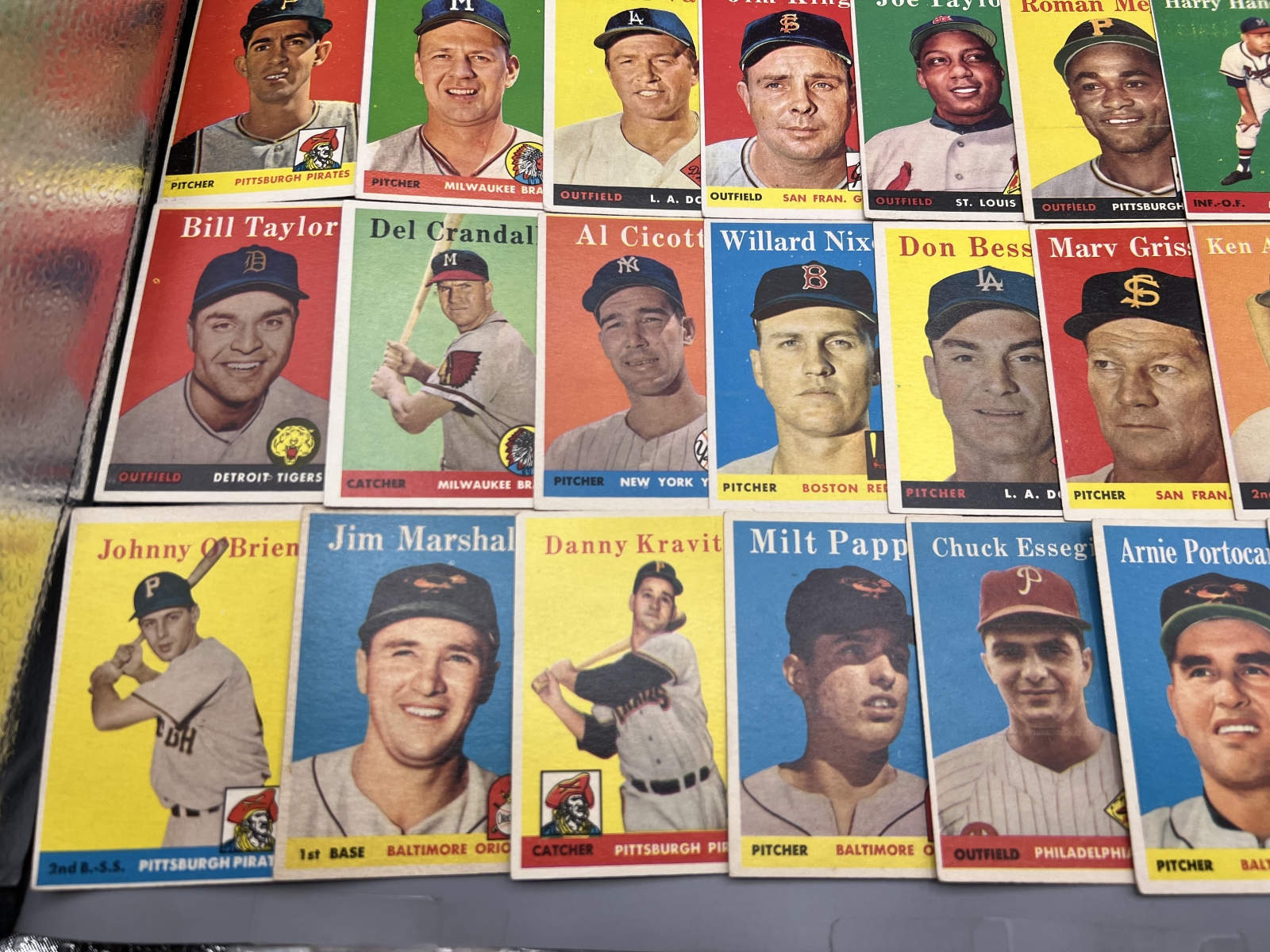 (50) 1958 Topps Baseball Cards - Varying Conditions