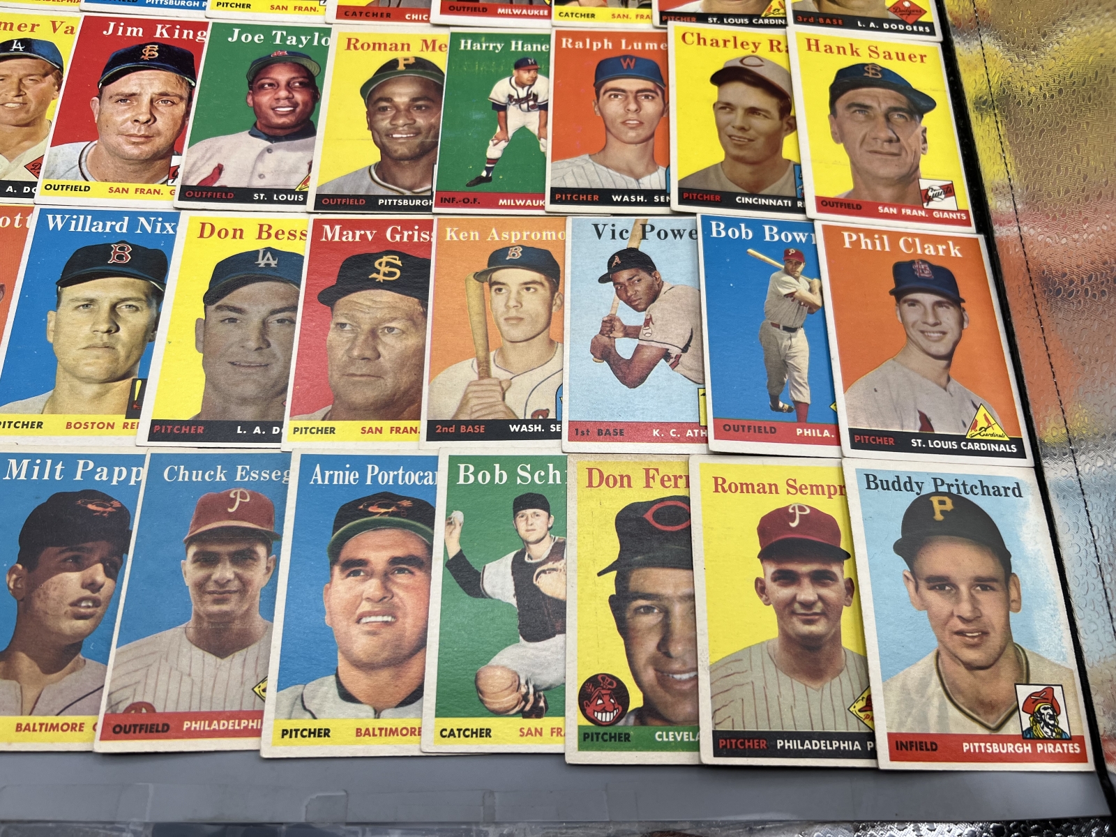 (50) 1958 Topps Baseball Cards - Varying Conditions