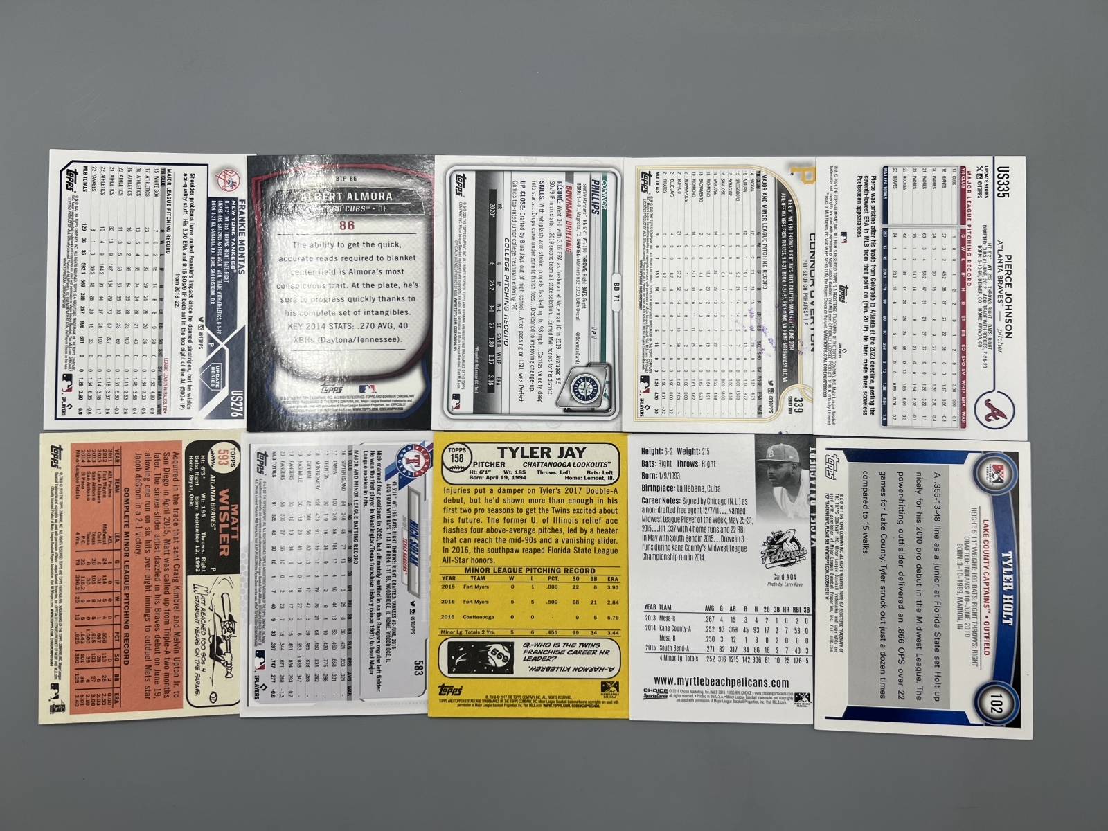 (10) Assorted Baseball In Person Auto Cards - No COAs