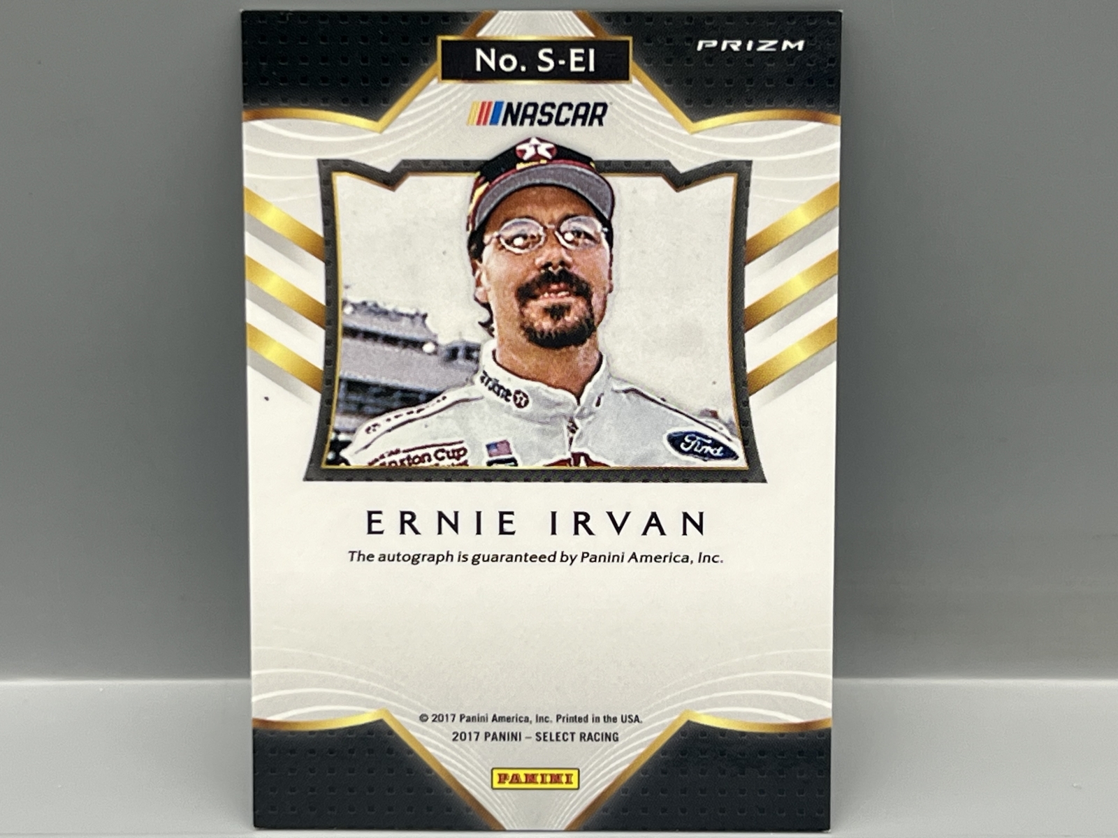 2017 Panini Select Racing Ernie Irvan Silver Prizm Auto