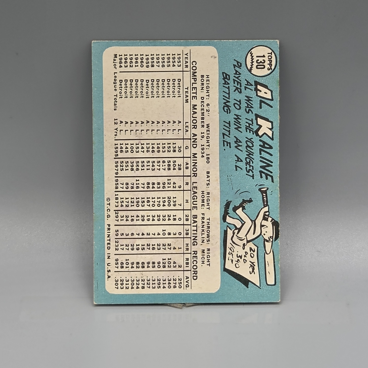 1965 Topps Al Kaline #130 HOF