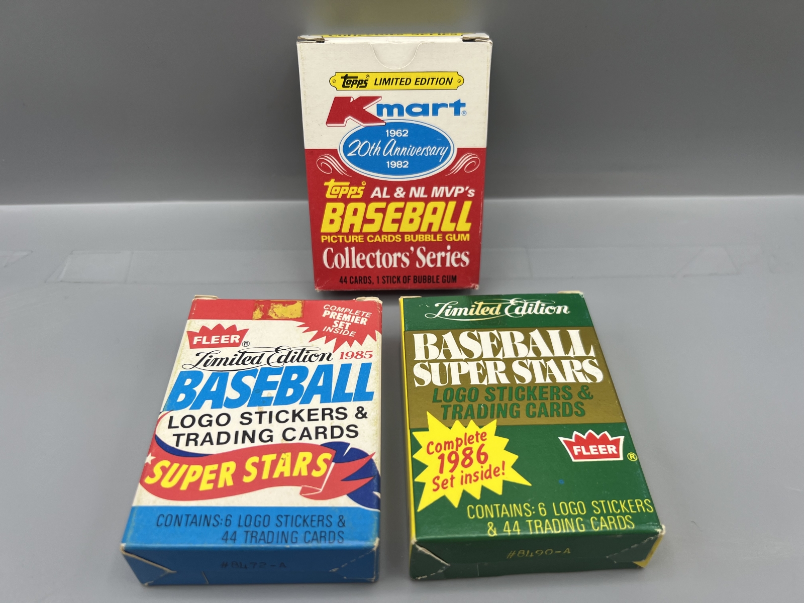 (3) 1980s Baseball Box Sets - 1982 Topps Kmart