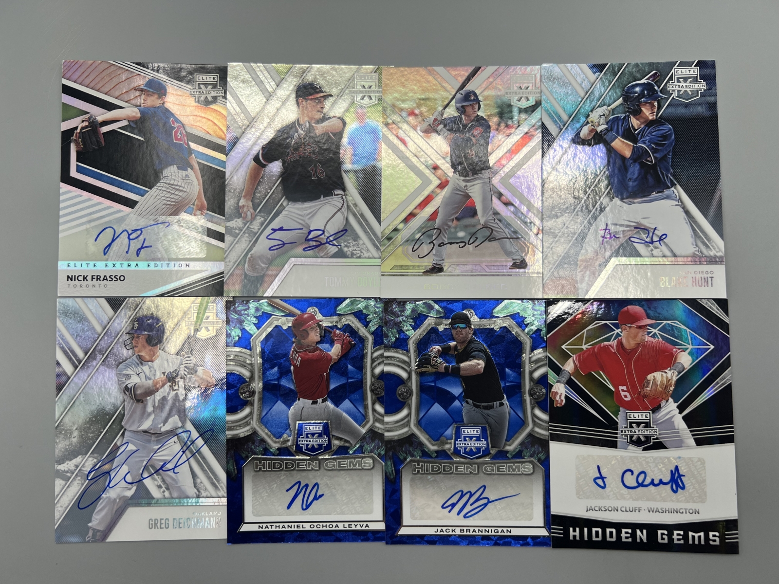 (8) Assorted Baseball Pack Pulled Autos