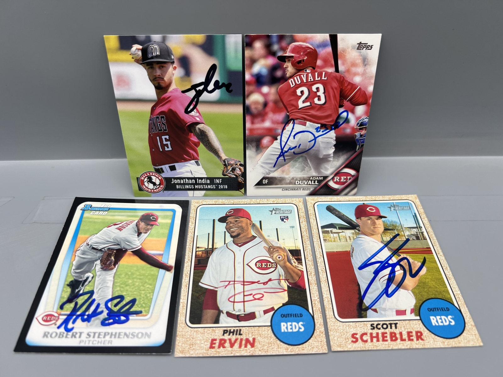 (5) Assorted Baseball In Person Auto Cards - No COAs