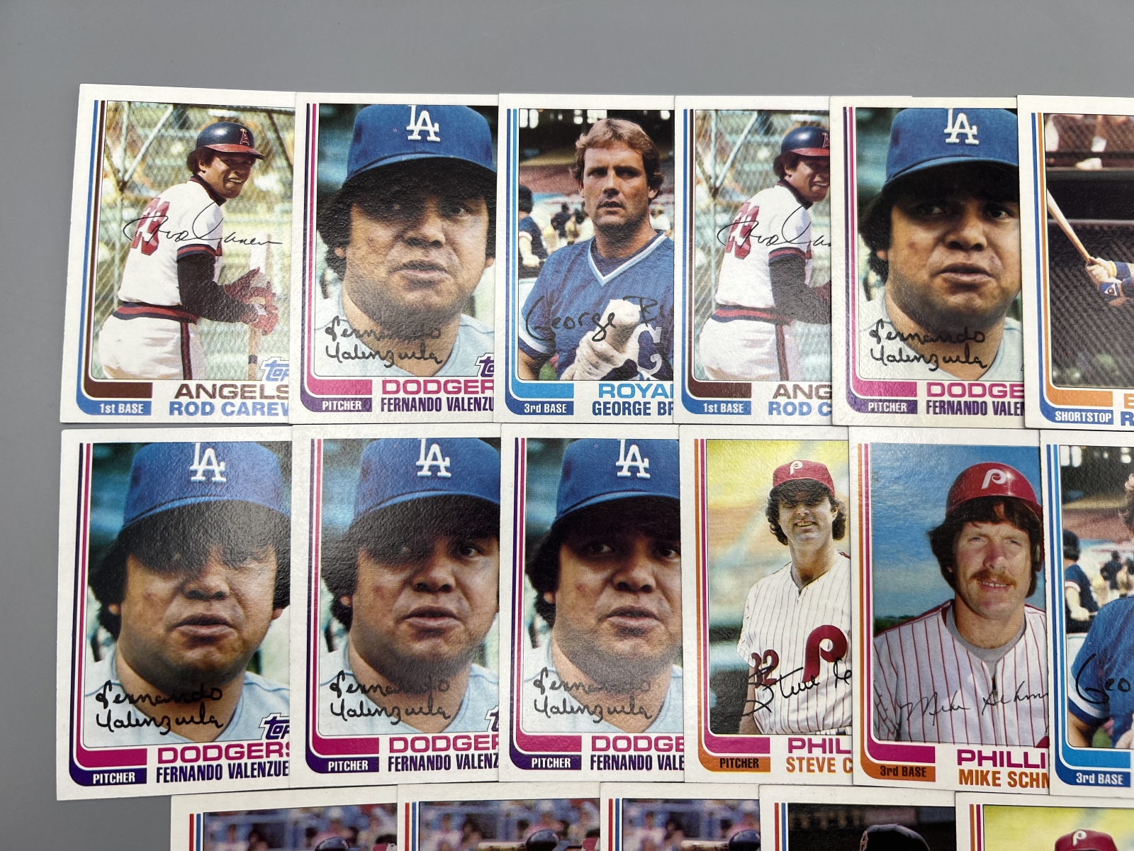 (20) 1982 Topps Baseball Star Player Cards - Varying Conditions
