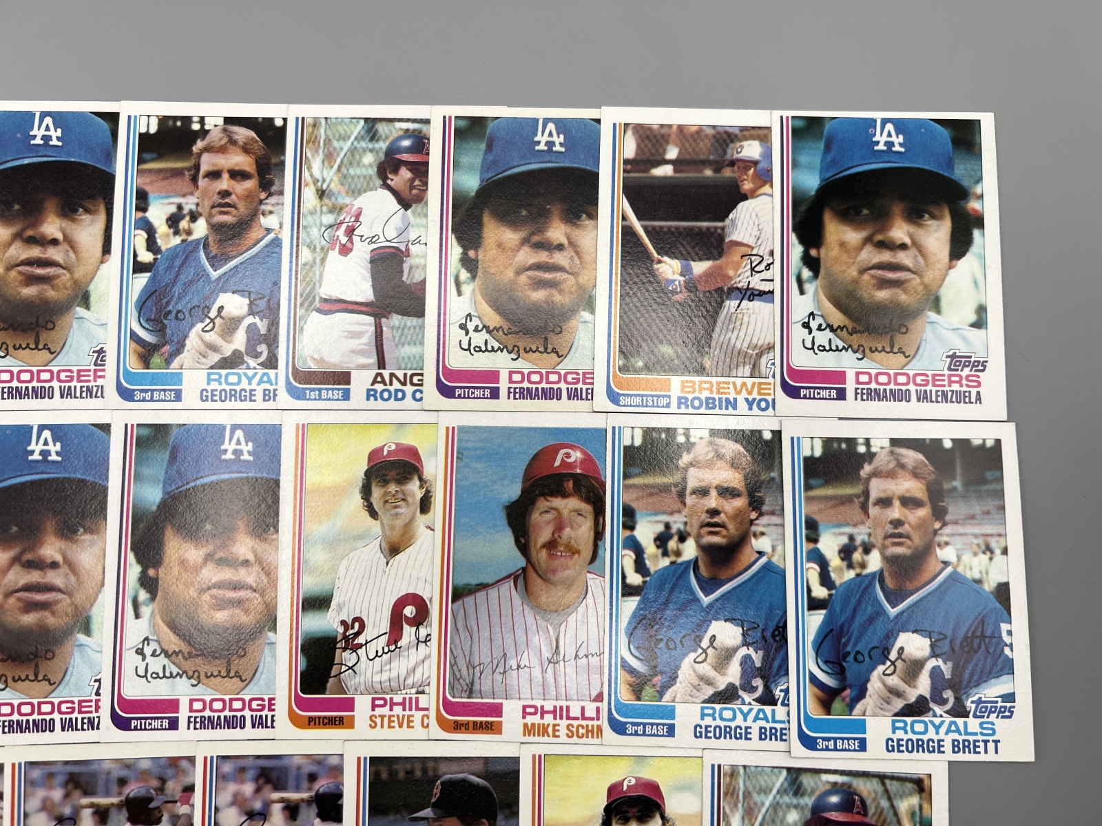 (20) 1982 Topps Baseball Star Player Cards - Varying Conditions