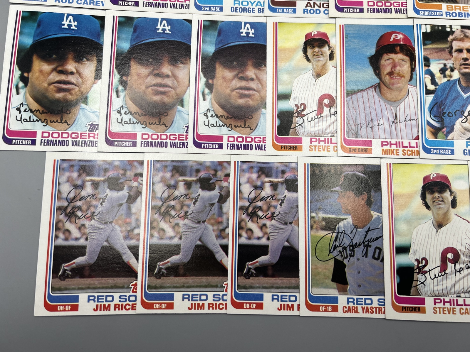 (20) 1982 Topps Baseball Star Player Cards - Varying Conditions