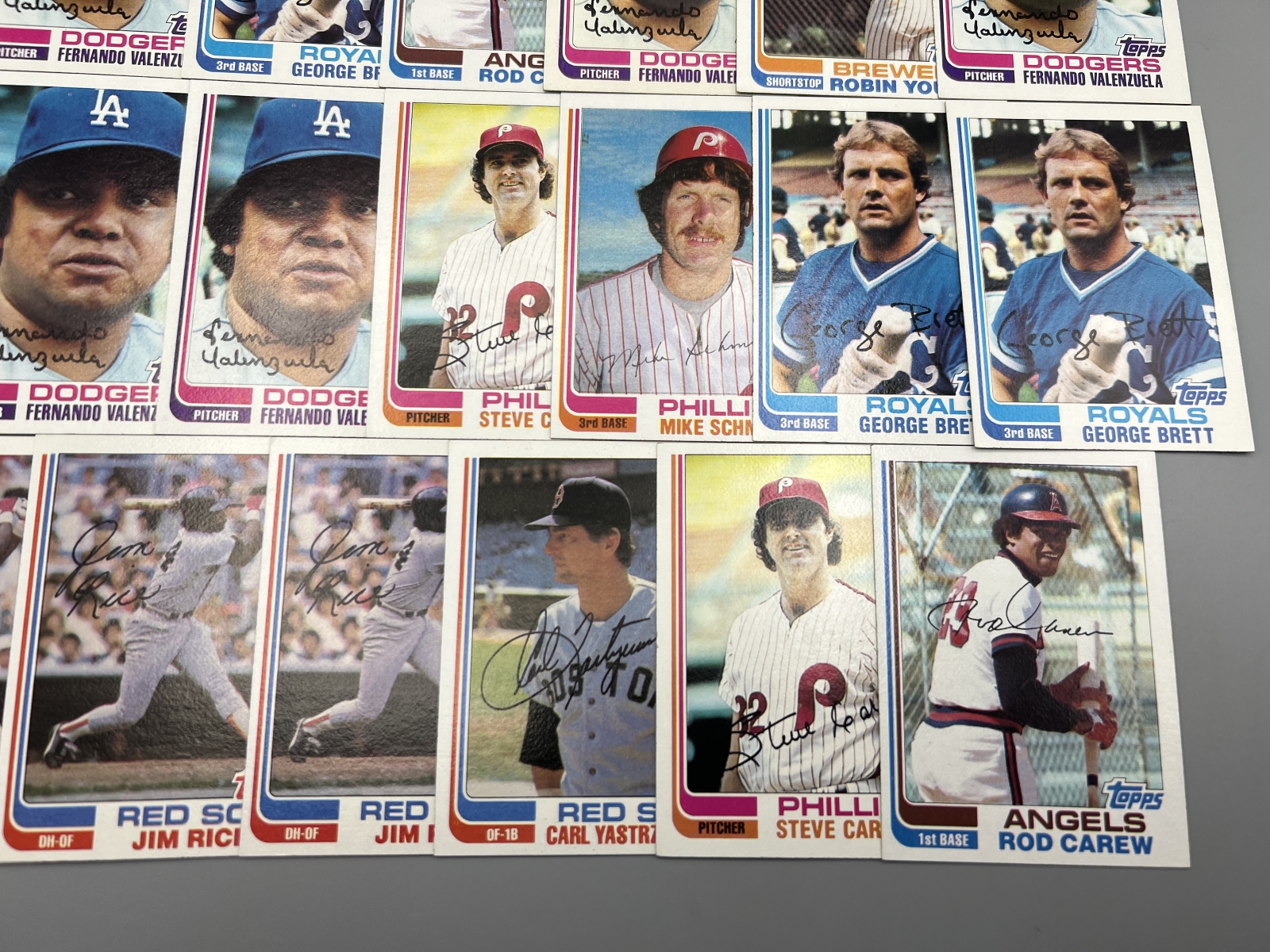 (20) 1982 Topps Baseball Star Player Cards - Varying Conditions