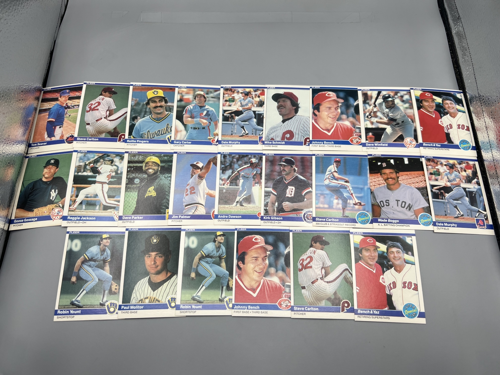 (24) 1984 Fleer Baseball Star Player Cards - Varying Conditions