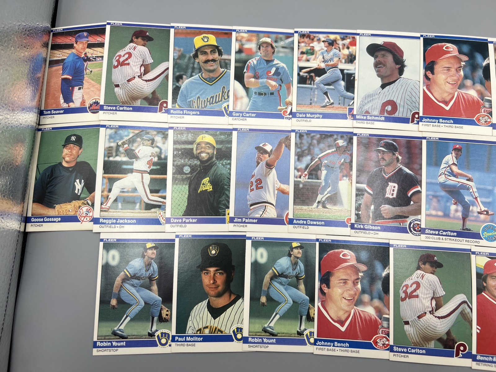 (24) 1984 Fleer Baseball Star Player Cards - Varying Conditions