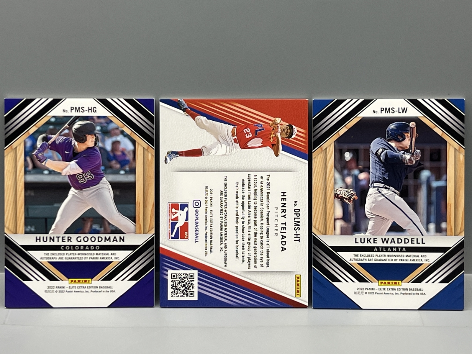 (3) Assorted Baseball Pack Pulled RC Patch Autos - Henry Tejada, Luka Waddell, Hunter Goodman