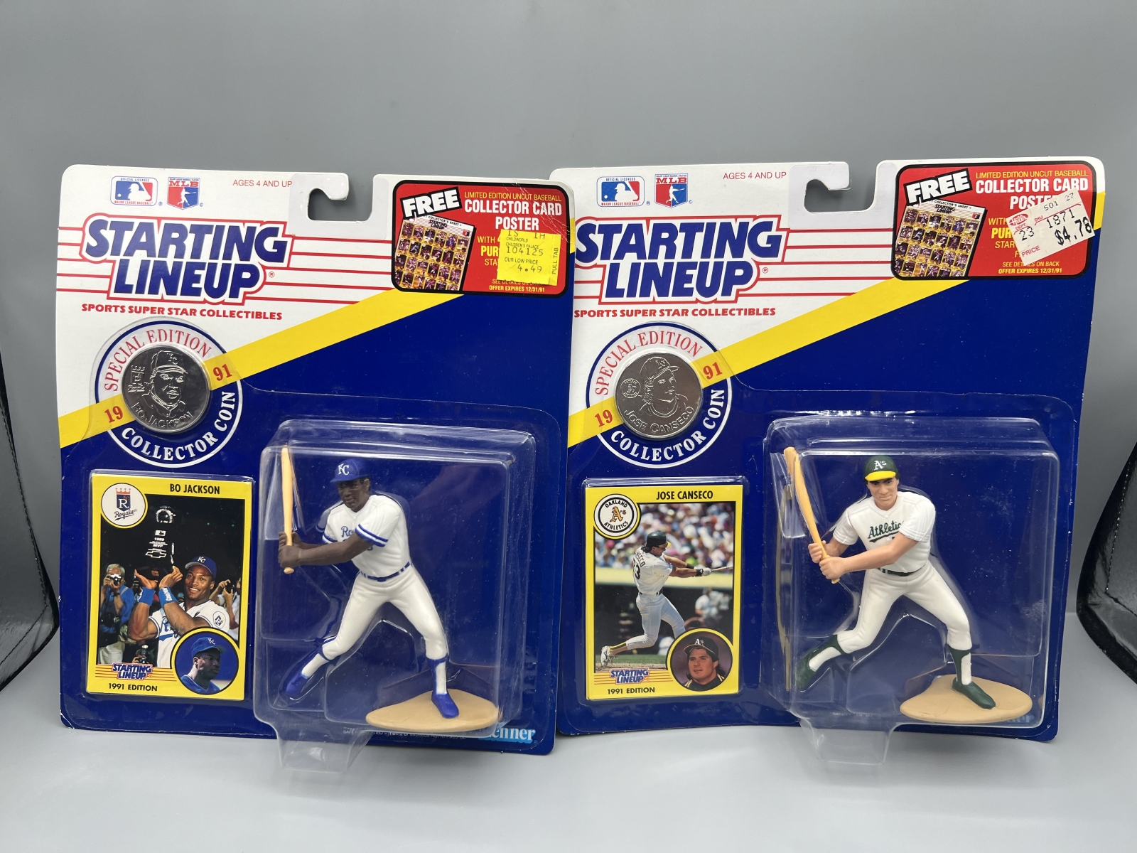 1991 Kenner Starting Lineup Bo Jackson & Jose Canseco
