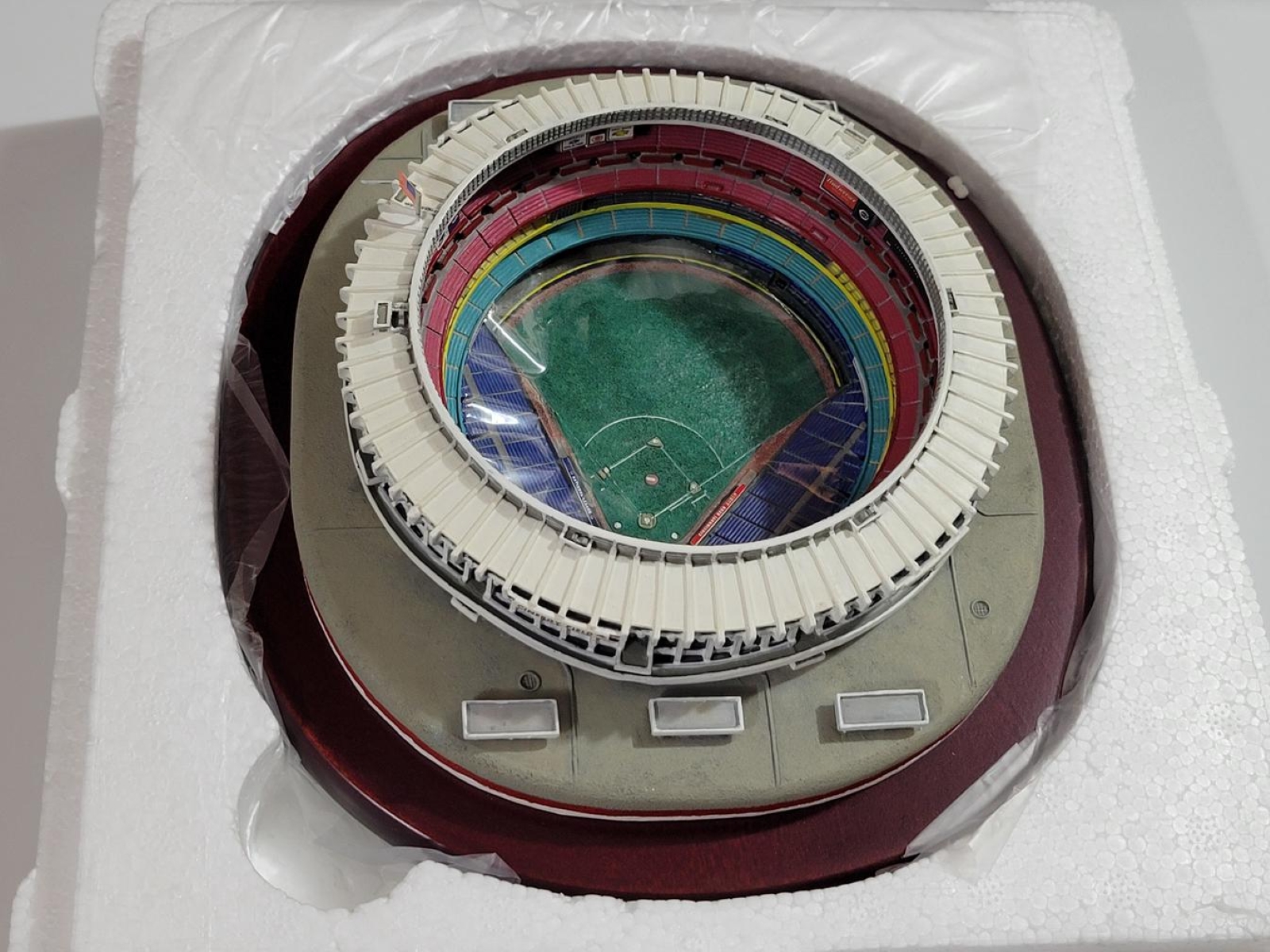 Danbury Mint Cinergy Field Stadium Replica (Riverfront Stadium) - With original styrofoam