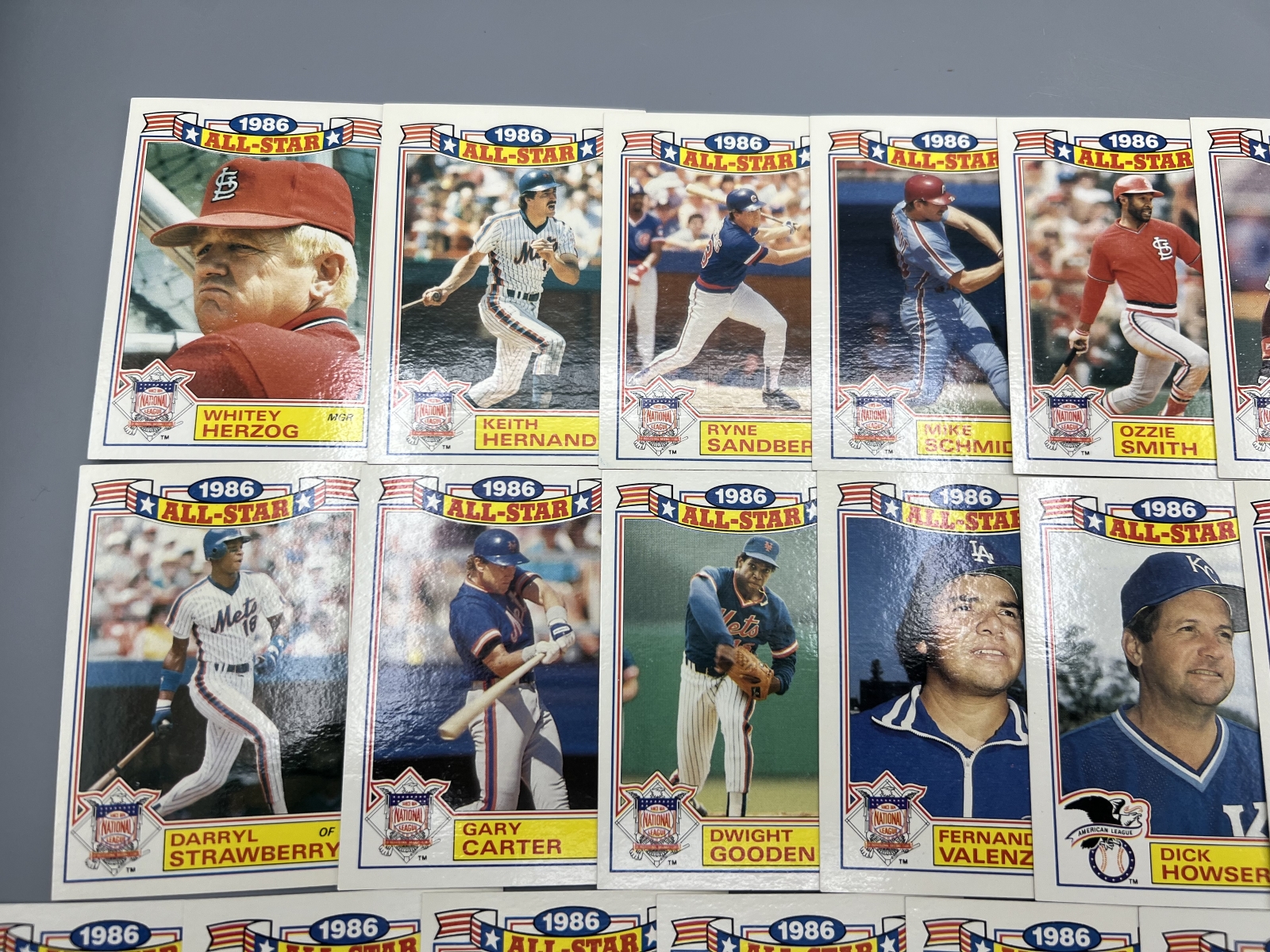 1986 Topps All Star Baseball Complete 22 Card Set