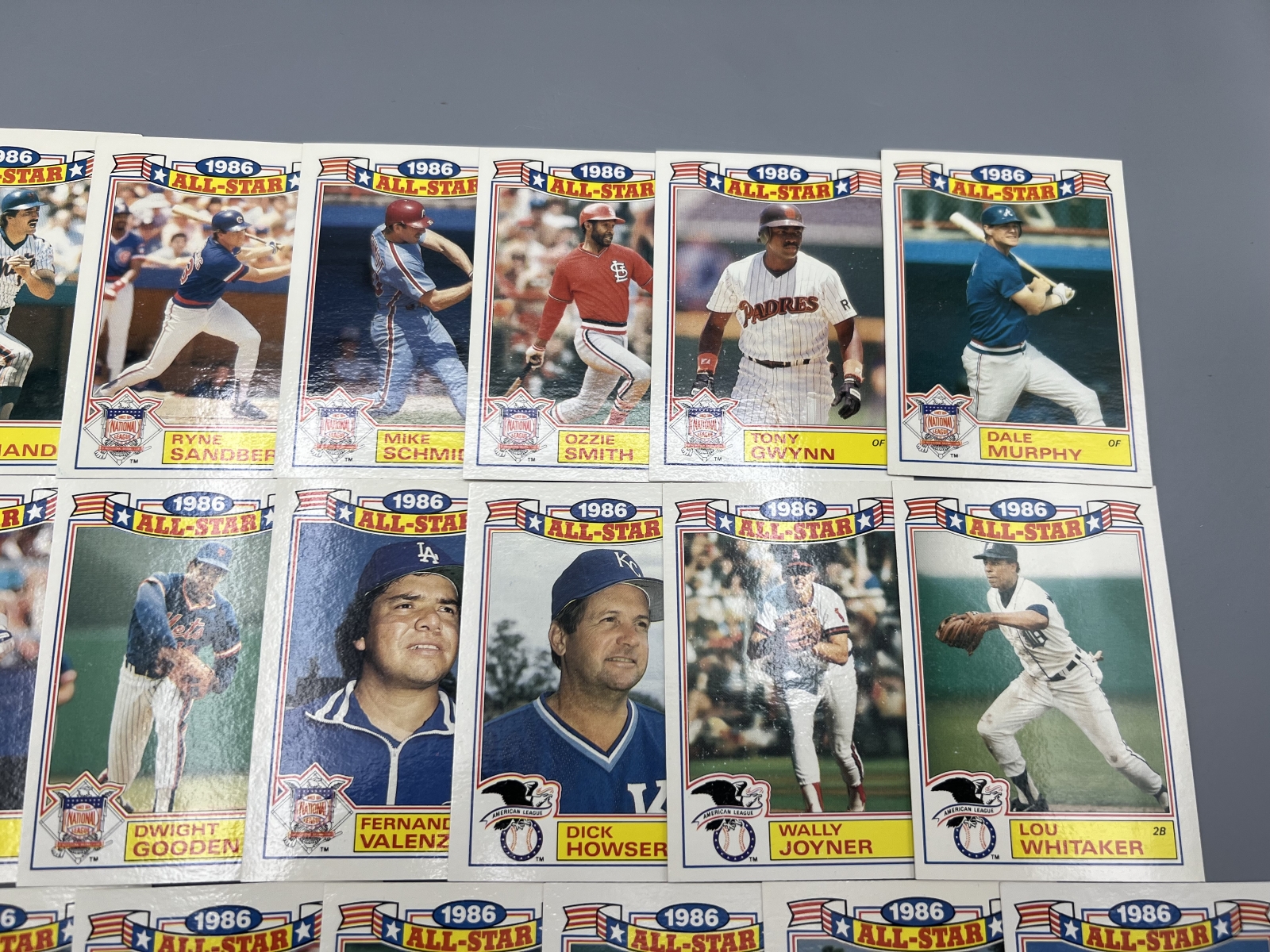 1986 Topps All Star Baseball Complete 22 Card Set
