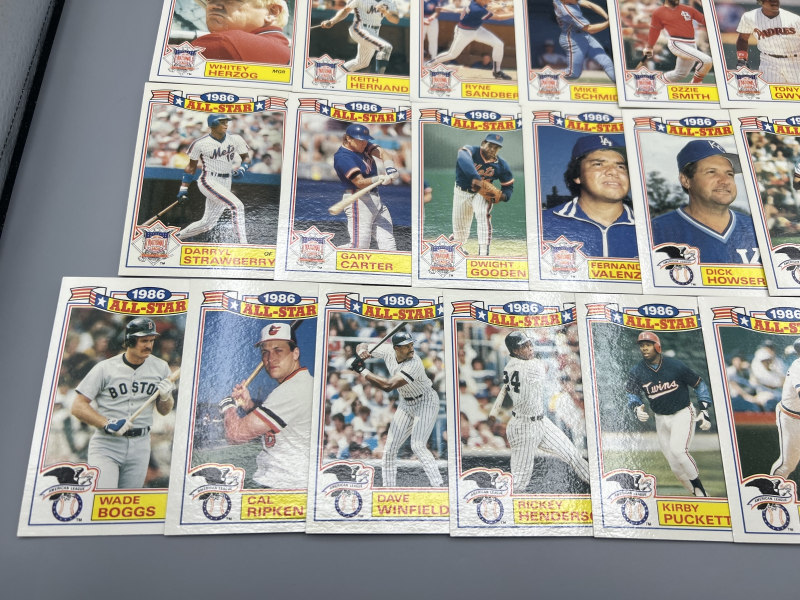 1986 Topps All Star Baseball Complete 22 Card Set