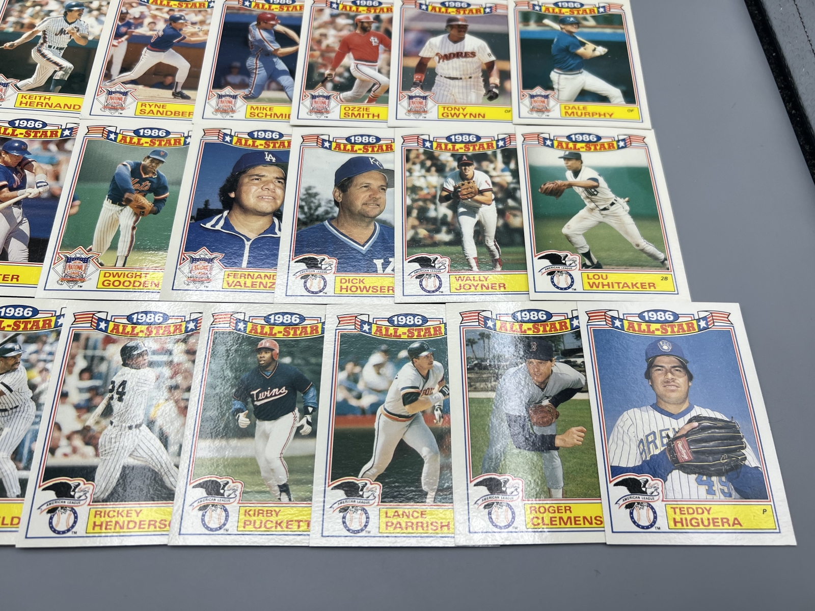 1986 Topps All Star Baseball Complete 22 Card Set