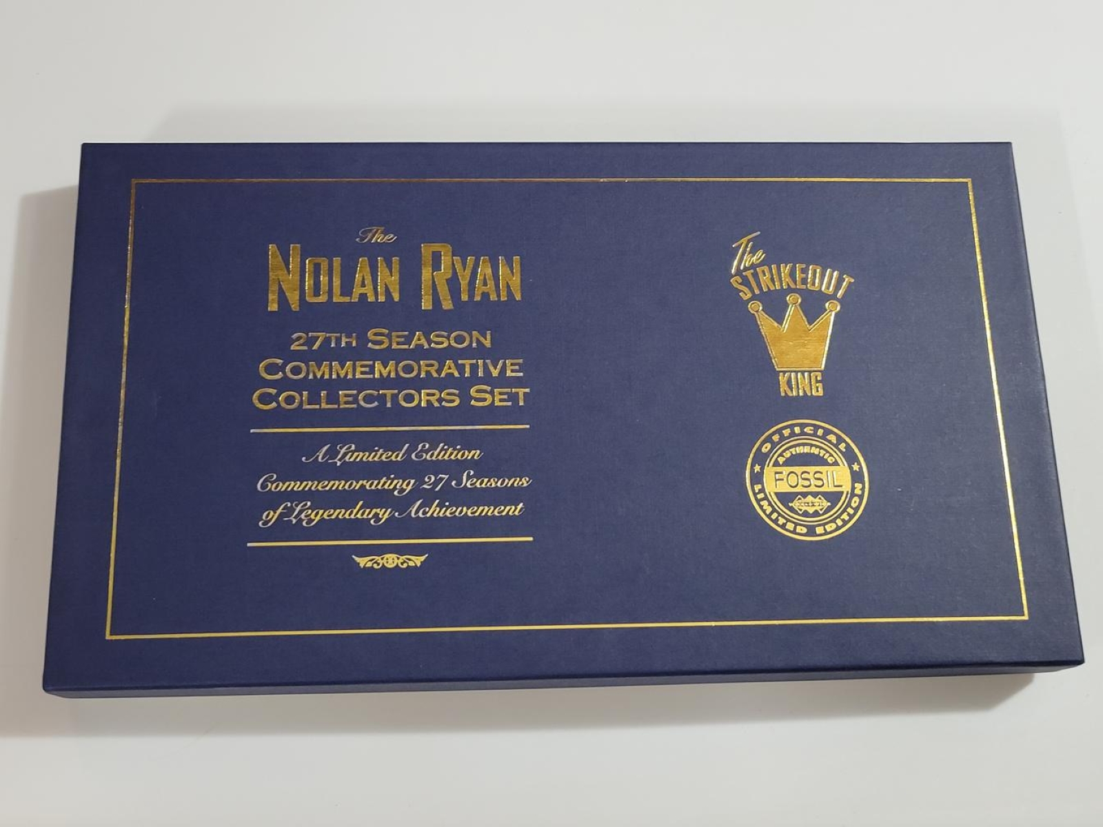 Nolan Ryan Fossil Watch Set w/ Autographed Lithograph