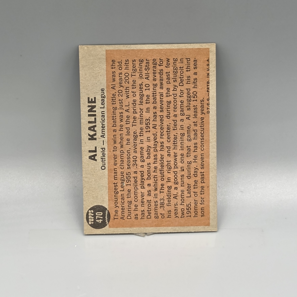1962 Topps Al Kaline #470 HOF