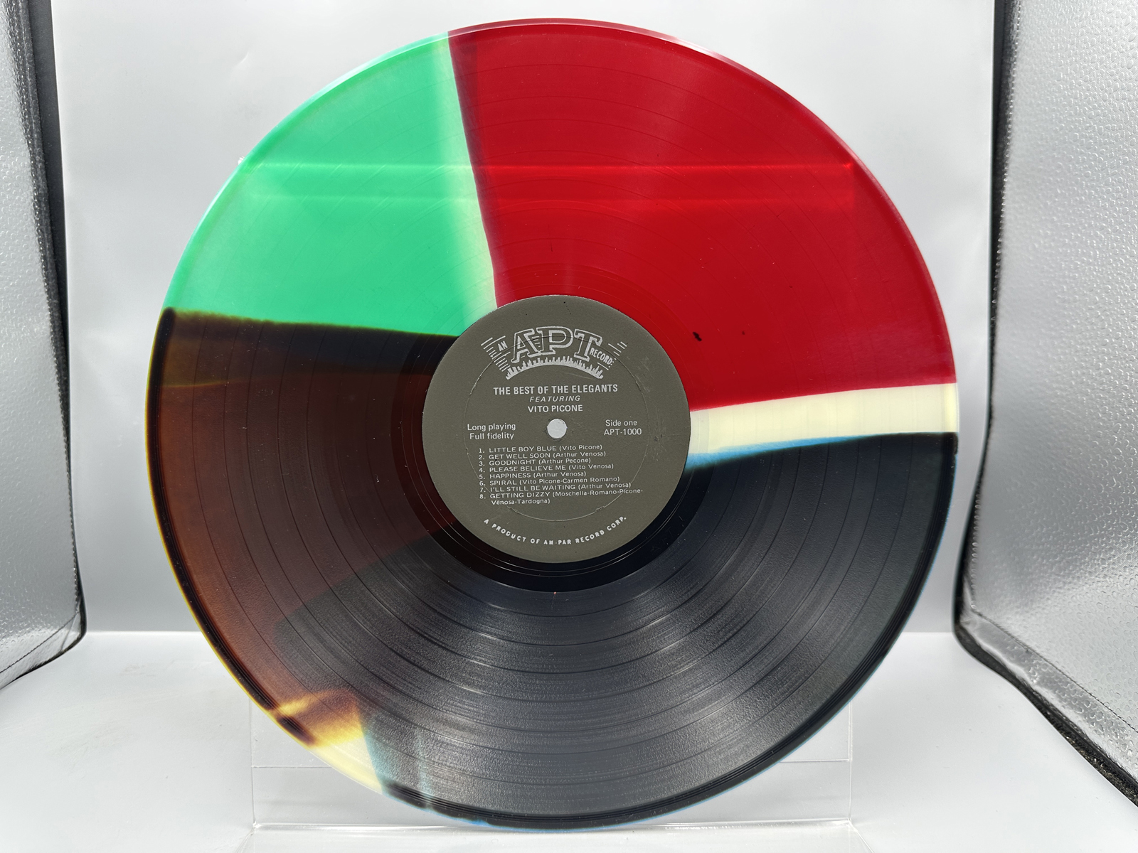 Unknown Release Date APT Records The Elegants Featuring Vito Picone The Best of The Elegants Multi-Colored Vinyl Album - APT-1000