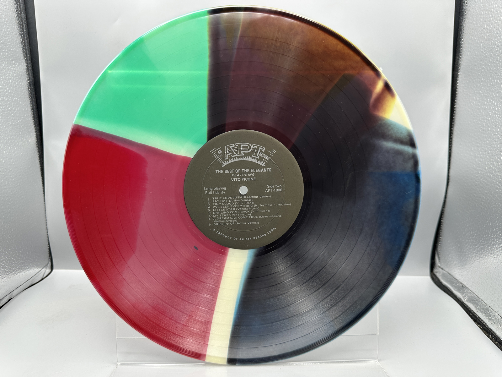 Unknown Release Date APT Records The Elegants Featuring Vito Picone The Best of The Elegants Multi-Colored Vinyl Album - APT-1000