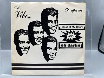 1979 Star Fire Records The Vibes Beat of My Heart / Oh Darlin' Translucent Blue Vinyl 45 RPM 