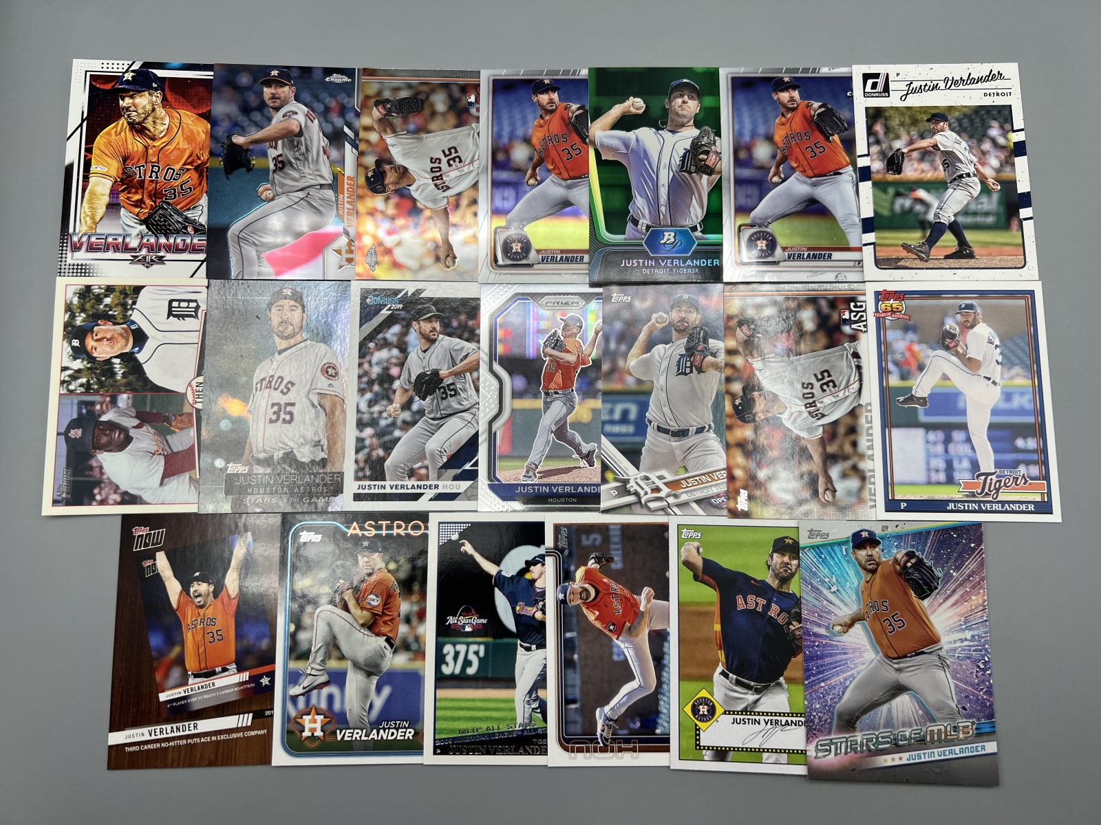 (20) Justin Verlander Baseball Cards