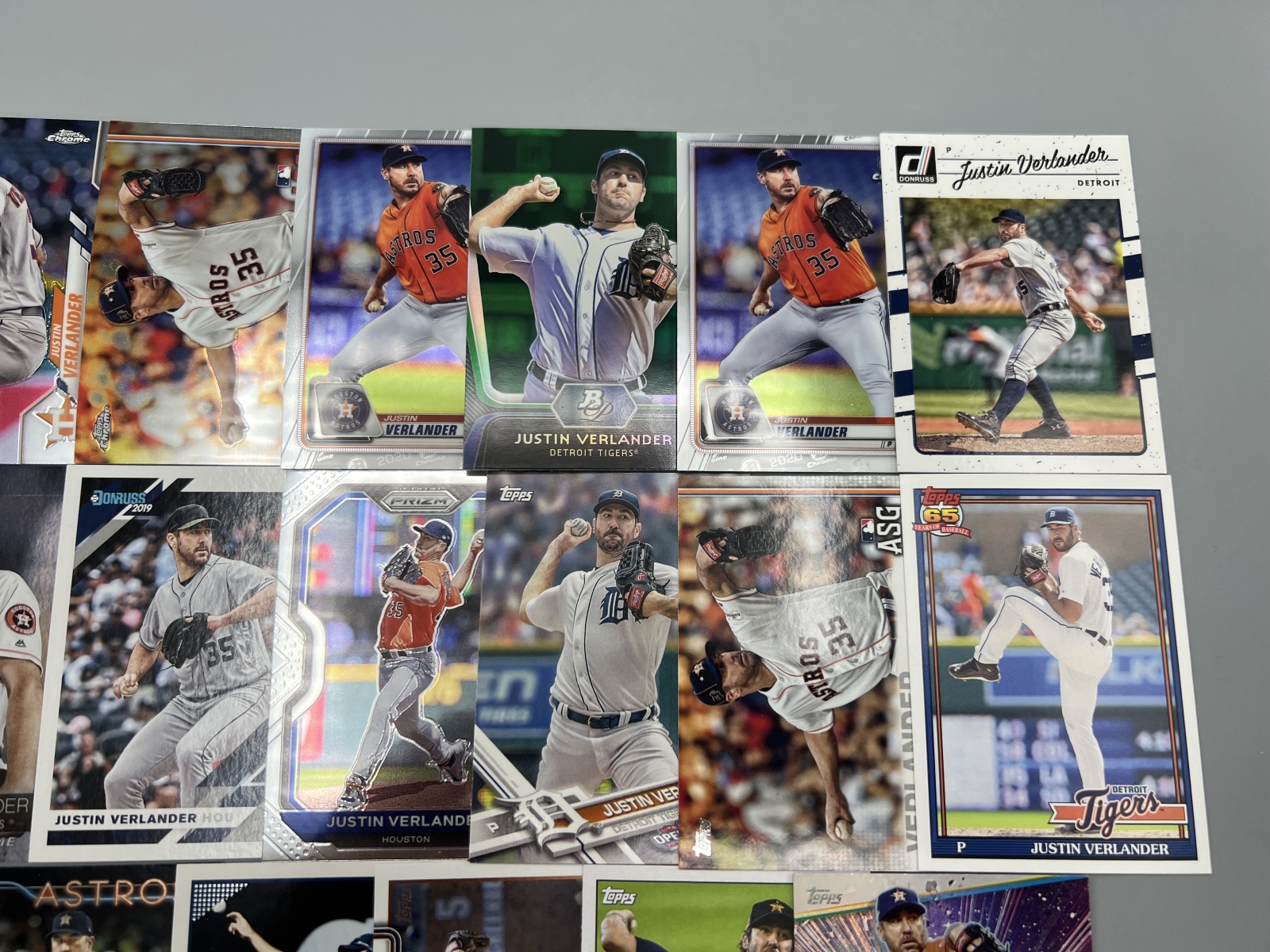 (20) Justin Verlander Baseball Cards