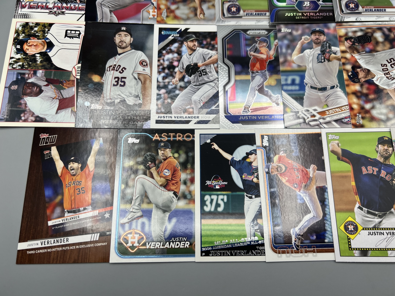 (20) Justin Verlander Baseball Cards